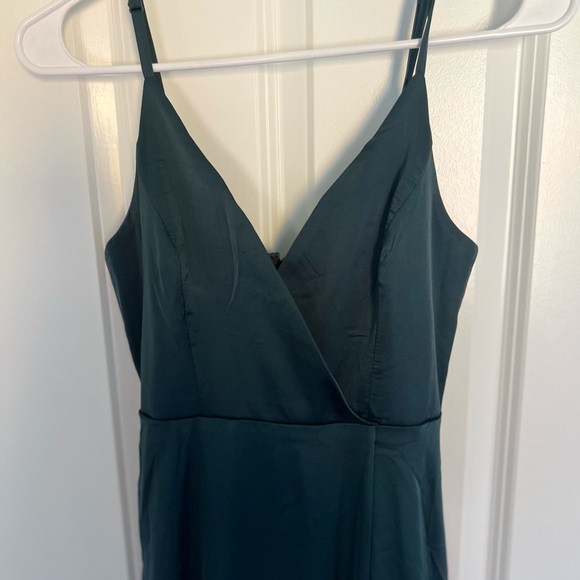 Satin Maxi Dress - NWT Emerald Green - Picture 8 of 9